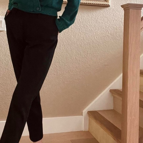 HOPE Stockholm High-waisted Black Pleated wool trouser dress Pants - Picture 6 of 8